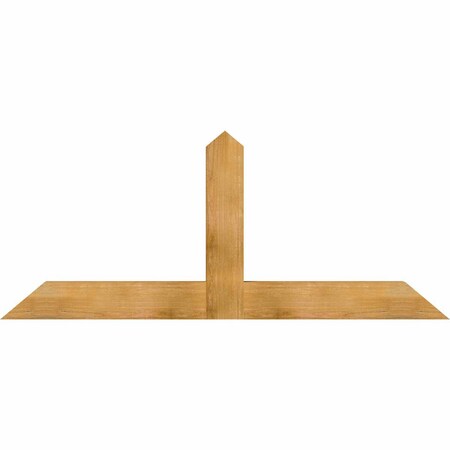 Ekena Millwork Portland Rough Sawn Timber Gable Bracket, Western Red Cedar, 72"W x 30"H x 4"D x 6"F, 10/12 Pitch GBW072X30X0406POR00RWR